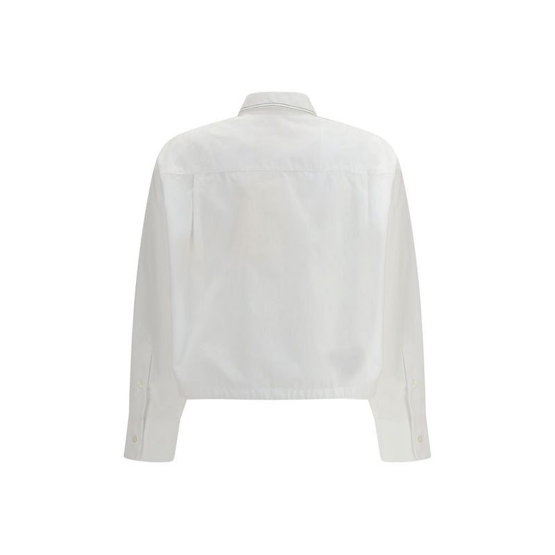 Marni Chemise Blanche en Coton à Manches Courtes pour Femmes