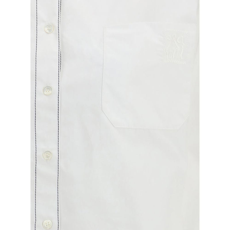 Marni Chemise Blanche en Coton à Manches Courtes pour Femmes