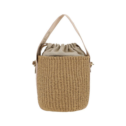 Chloé Beige Raffia Shoulder Bag