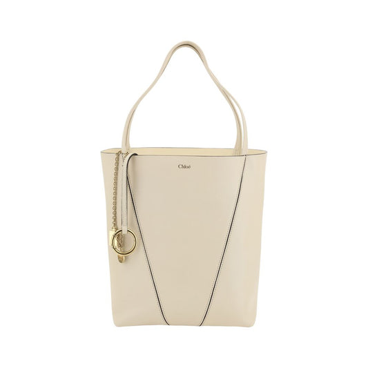Sac bandoulière Chloé Bos Taurus en cuir de veau crème