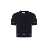 Thom Browne Black Cotton Snowflakes T-Shirt