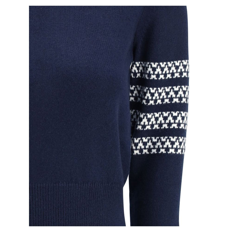 Thom Browne Holiday Hector Blue Fleece Wool Sweatshirt