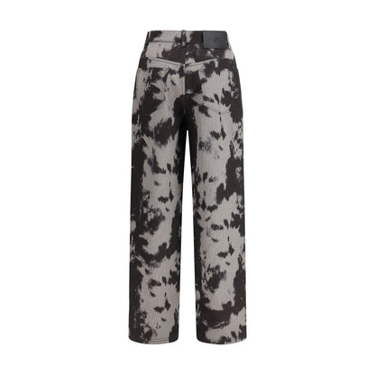 Jean droit en coton noir Fendi