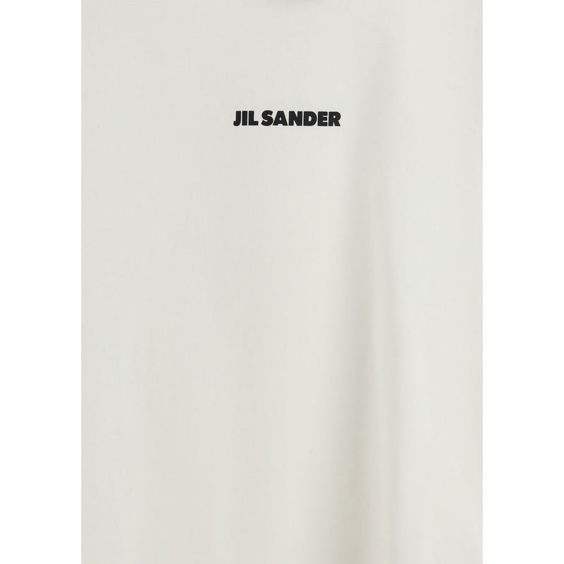T-Shirt en Coton Crème Jil Sander - Style Minimaliste