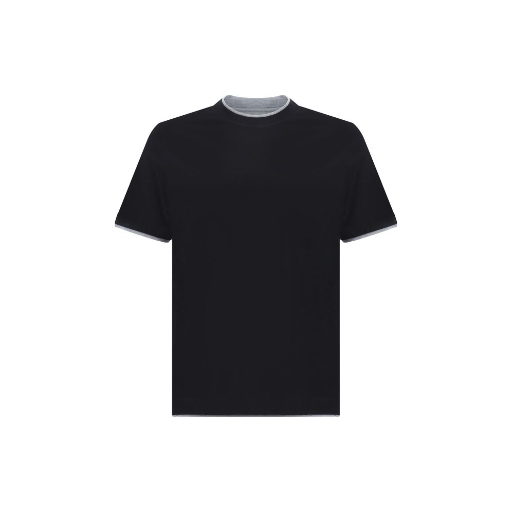 Brunello Cucinelli Black Cotton T-Shirt - Refined Comfort