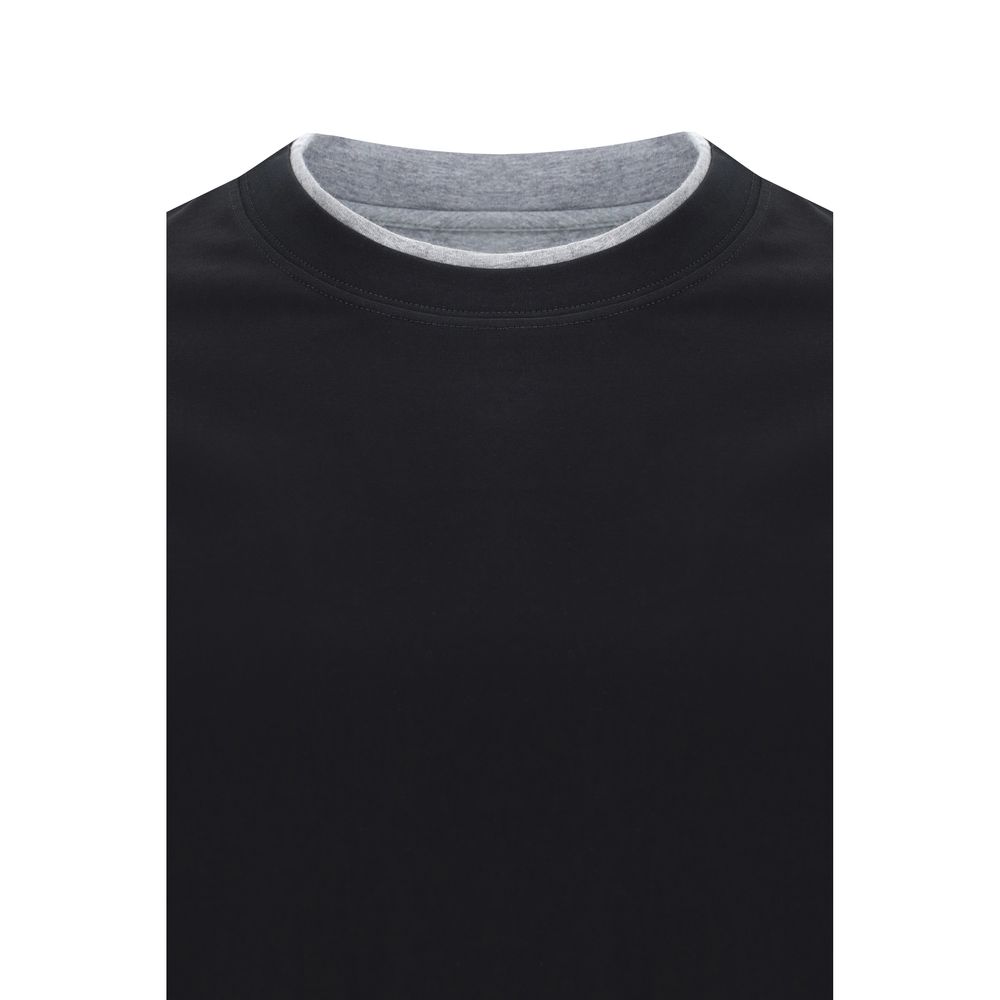 Brunello Cucinelli Black Cotton T-Shirt - Refined Comfort