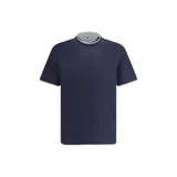 Brunello Cucinelli Blue Cotton T-Shirt - Elegant Design