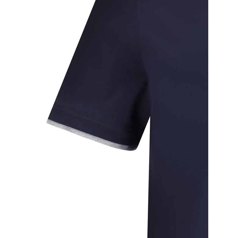 Brunello Cucinelli Blue Cotton T-Shirt - Elegant Design