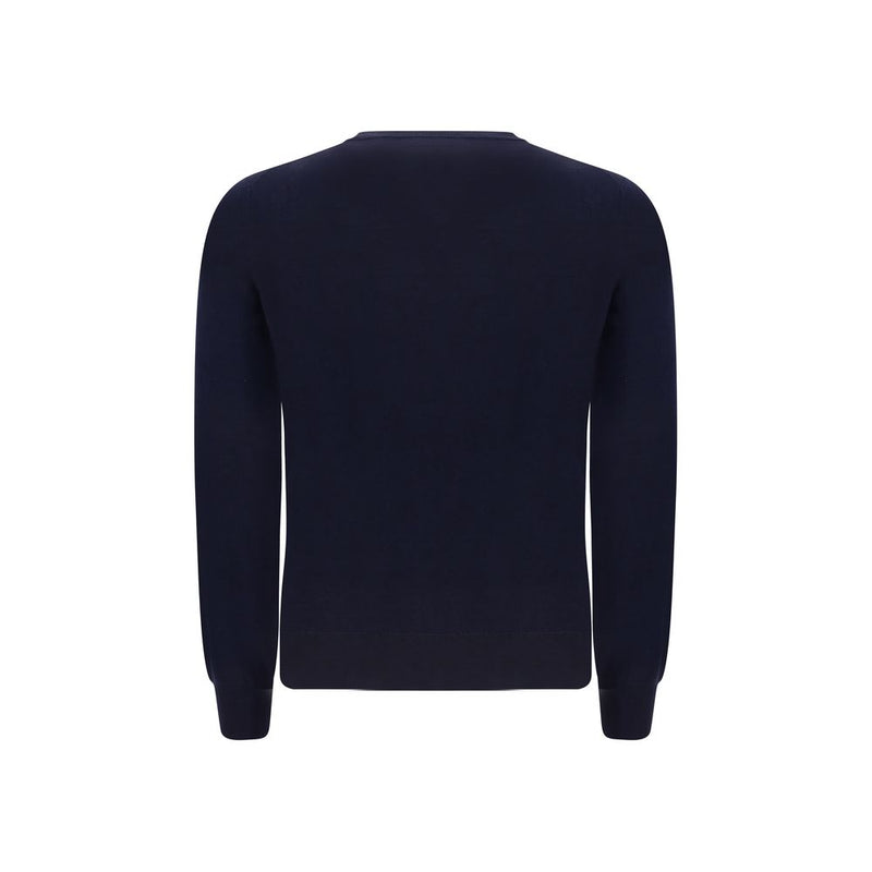 Pull en Laine Fleece Bleu Brunello Cucinelli