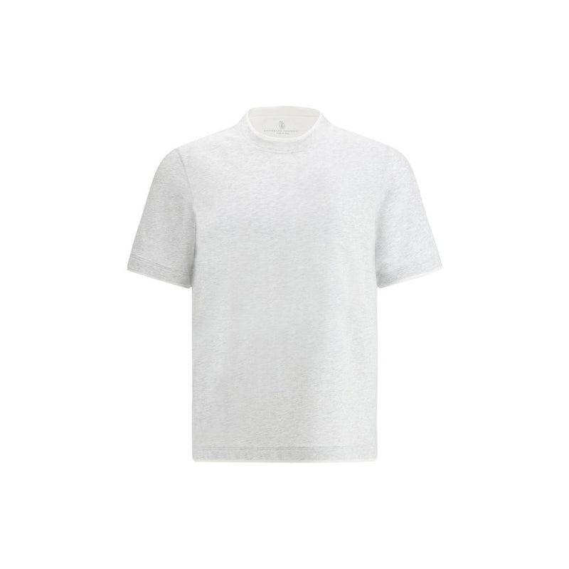 Brunello Cucinelli Grijs Katoenen T-shirt
