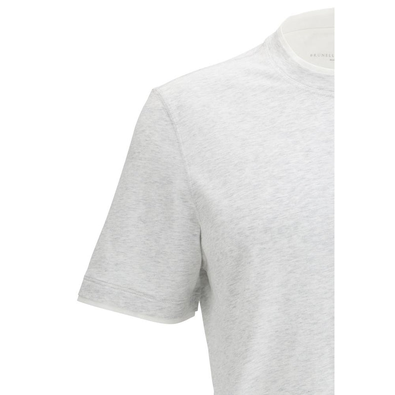 Brunello Cucinelli Grijs Katoenen T-shirt