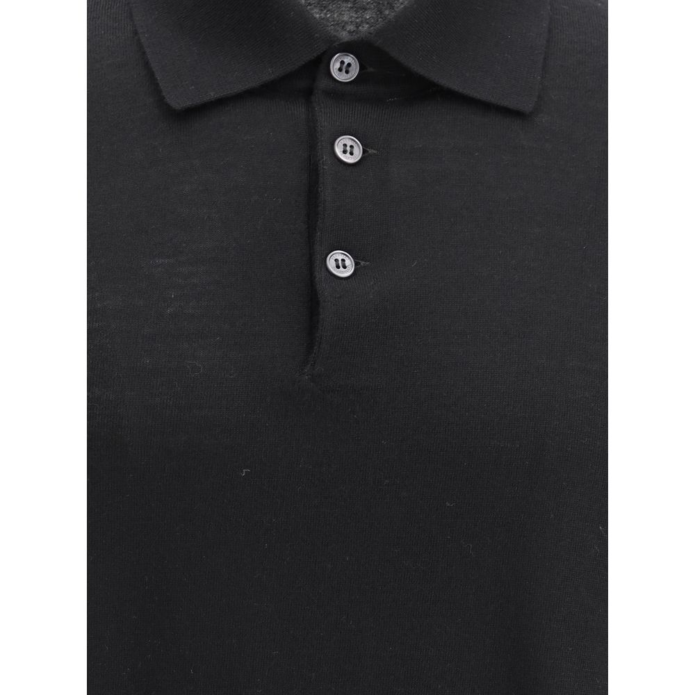 Brunello Cucinelli Black Cashmere Dress Shirt - Elegant Style