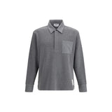 Polo Shirt Thom Browne Gray en Coton - Élégance Moderne