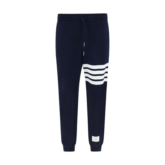Thom Browne Blue Cotton Joggers - Classic Sweatpants