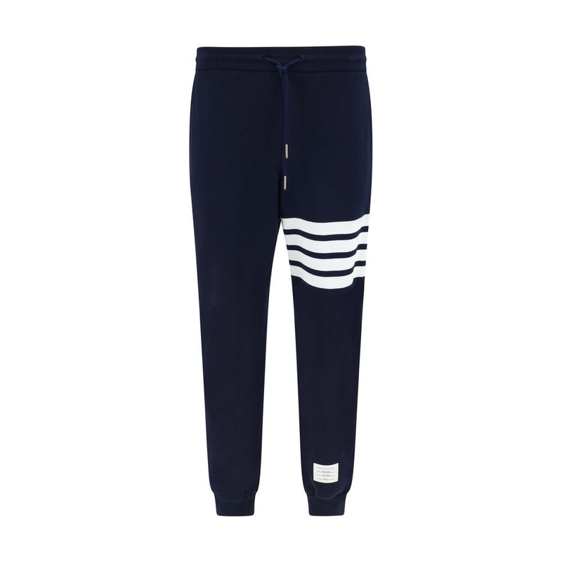 Thom Browne Blue Cotton Joggers - Classic Sweatpants