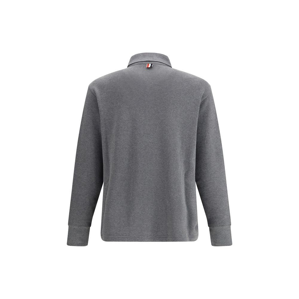 Polo Shirt Thom Browne Gray en Coton - Élégance Moderne