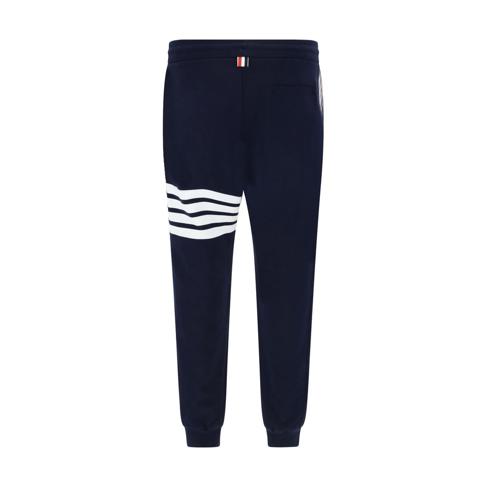 Thom Browne Blue Cotton Joggers - Classic Sweatpants