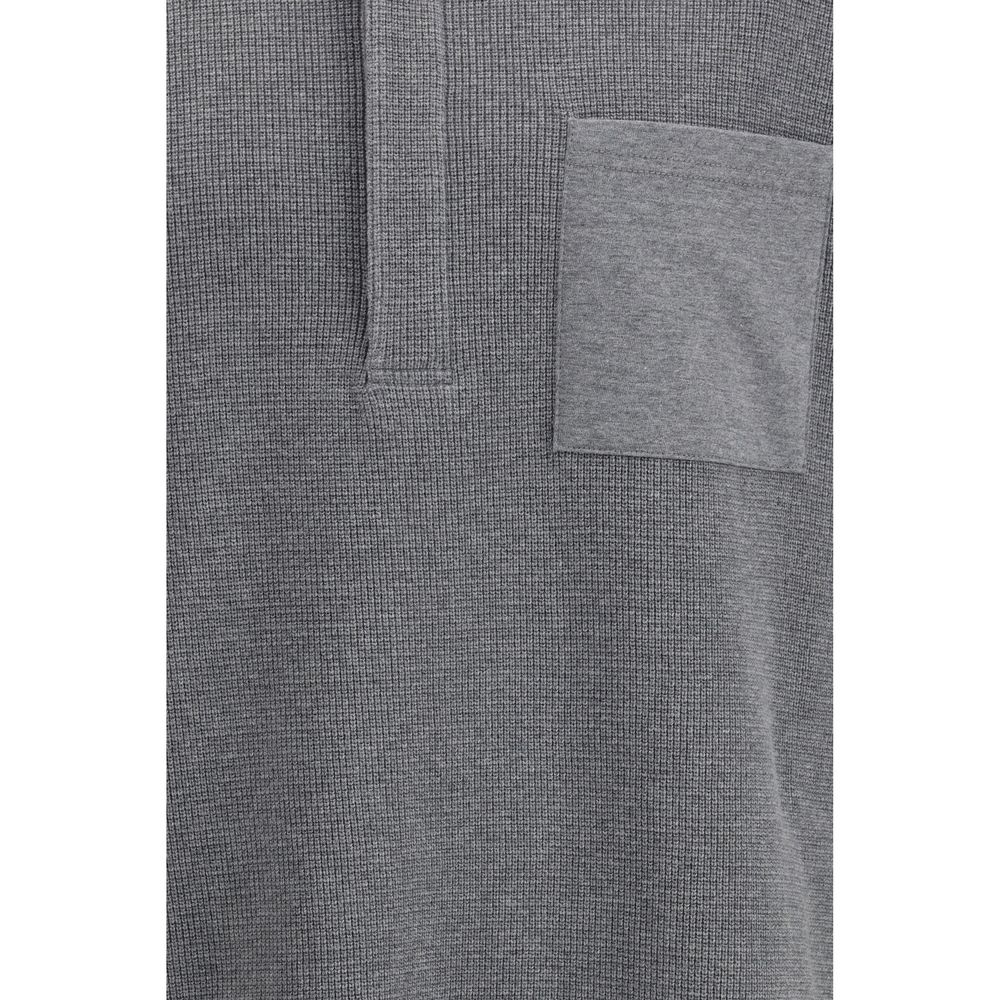 Polo Shirt Thom Browne Gray en Coton - Élégance Moderne
