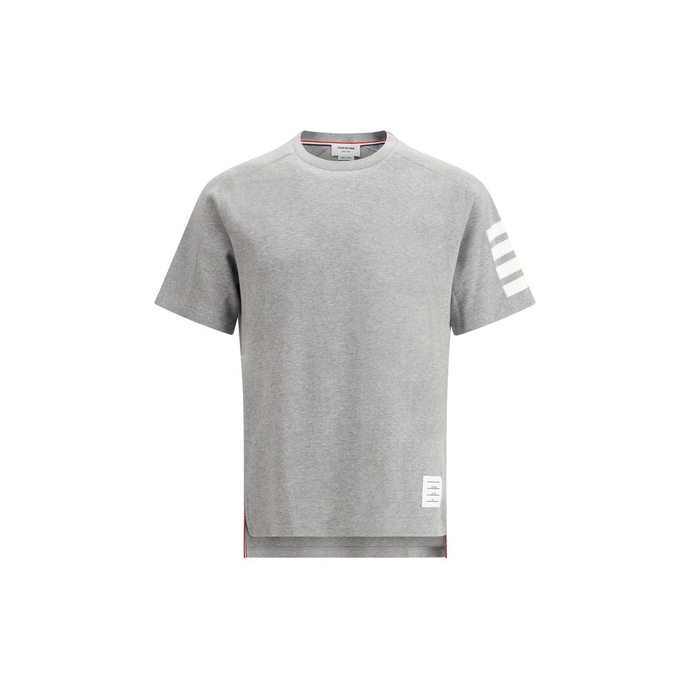 Thom Browne Gray Cotton T-Shirt - Essential Style