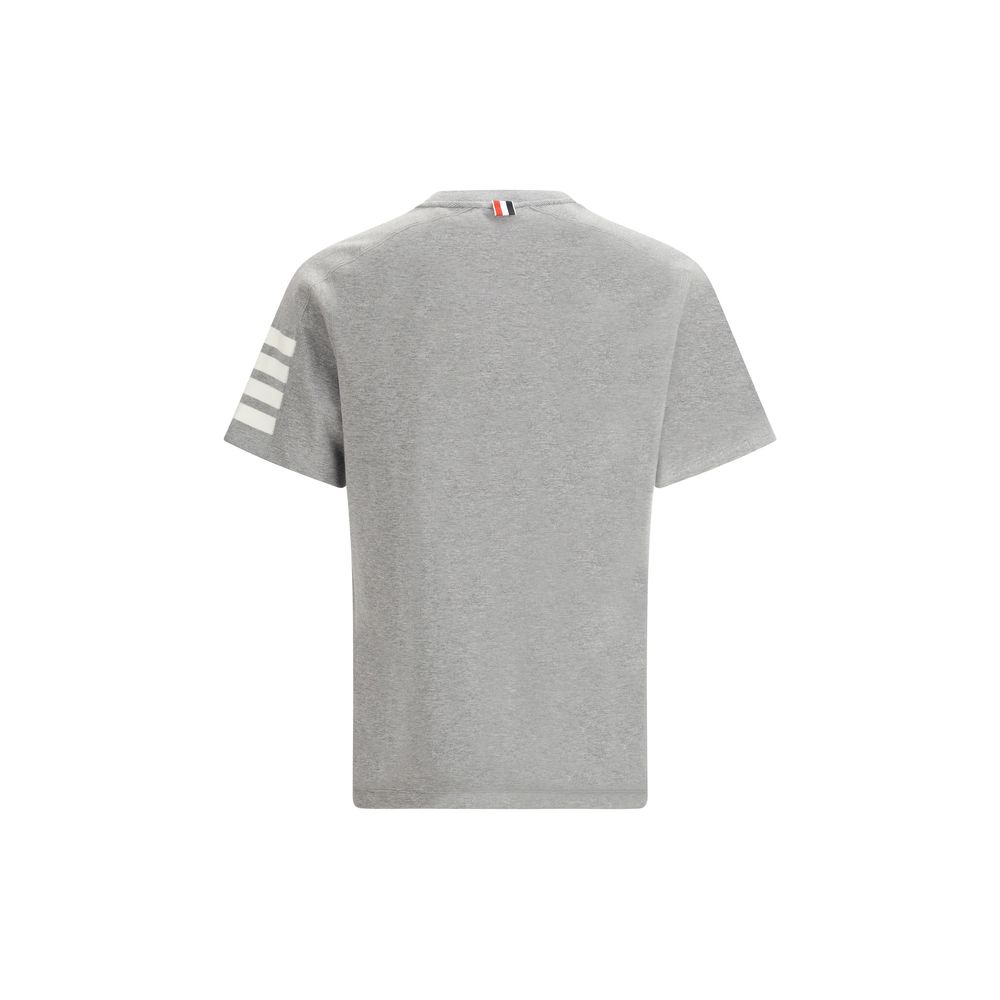 Thom Browne Gray Cotton T-Shirt - Essential Style