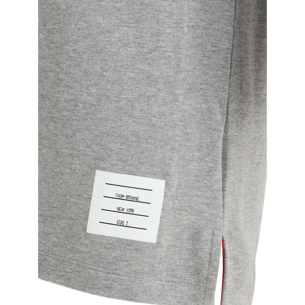 Thom Browne Gray Cotton T-Shirt - Essential Style