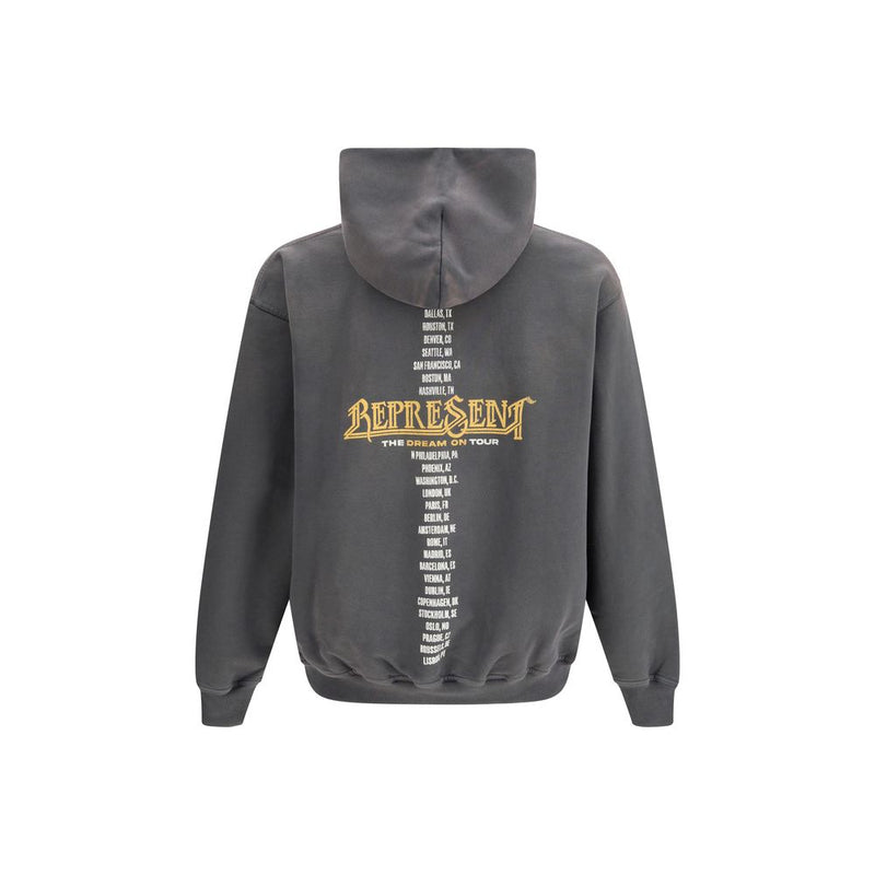 Represent Gray Cotton Sweatshirt - Golden Tour Hoodie