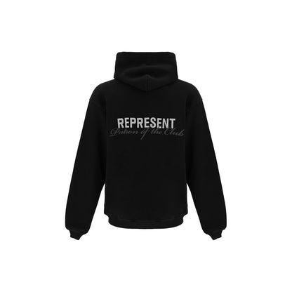 Sweat-shirt en coton noir Représente