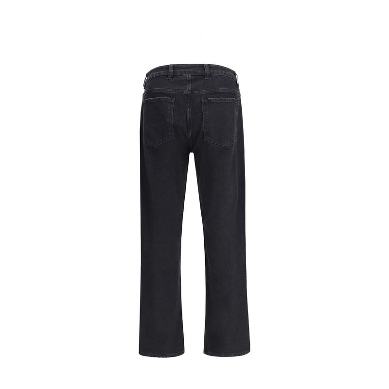 Represent Black Cotton Straight-Leg Jeans - R2 Model