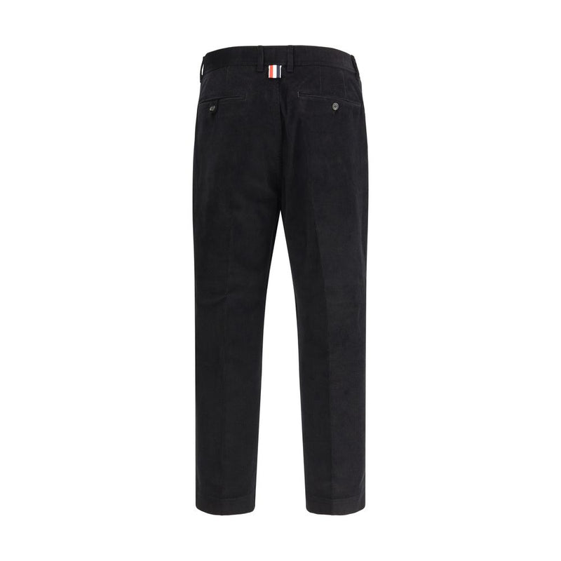 Thom Browne Black Cotton Chino Pants - SS26