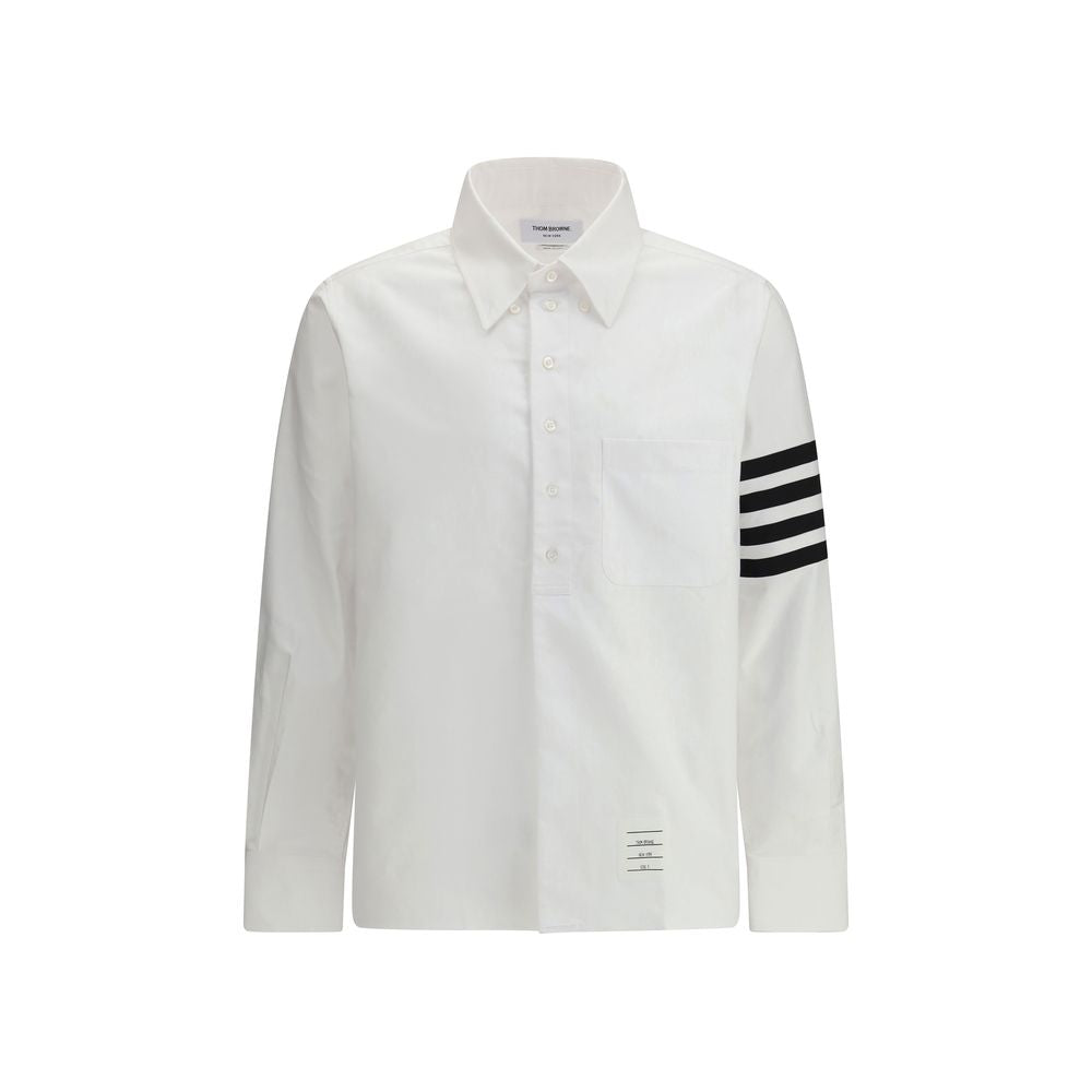 Thom Browne White Cotton Dress Shirt - Élégance Classique