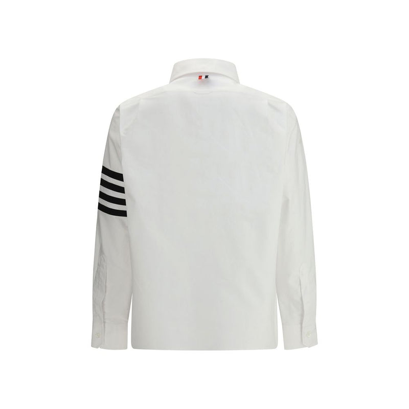 Thom Browne White Cotton Dress Shirt - Élégance Classique
