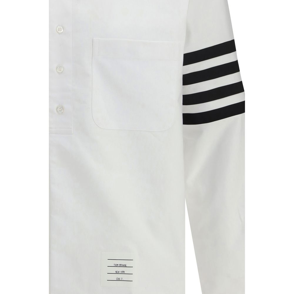 Thom Browne White Cotton Dress Shirt - Élégance Classique
