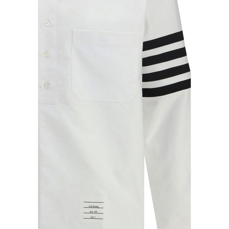 Thom Browne White Cotton Dress Shirt - Élégance Classique