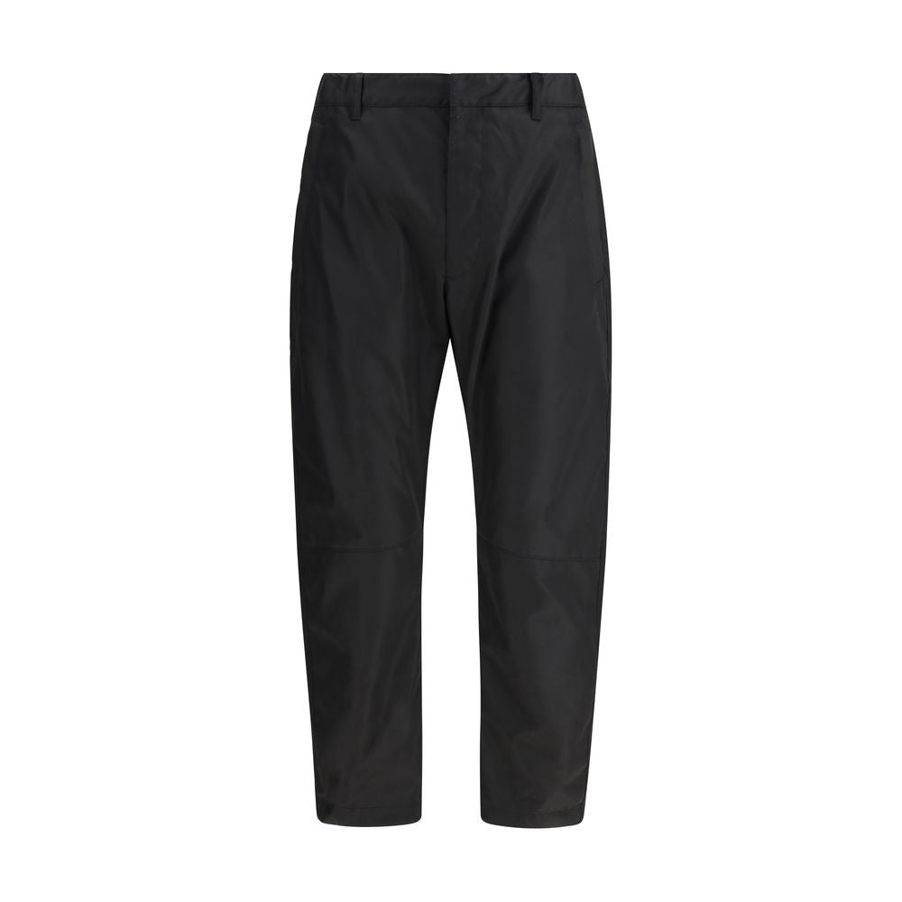 Pantalon décontracté Prada noir en polyamide recyclé