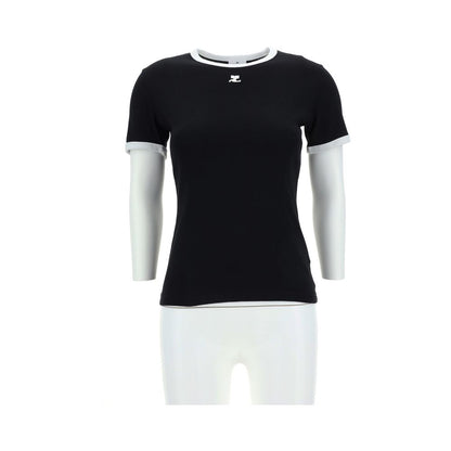 T-shirt Courrèges en coton noir