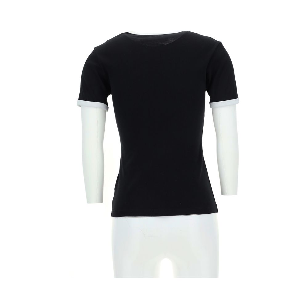 T-Shirt en Coton Noir Courrèges - Essentiel Chic Casual