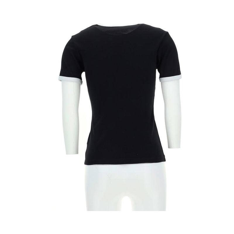 T-Shirt en Coton Noir Courrèges - Essentiel Chic Casual