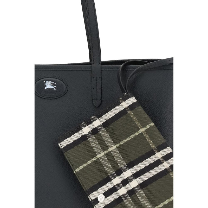 Burberry Black Calf Leather Bos Taurus Shoulder Bag