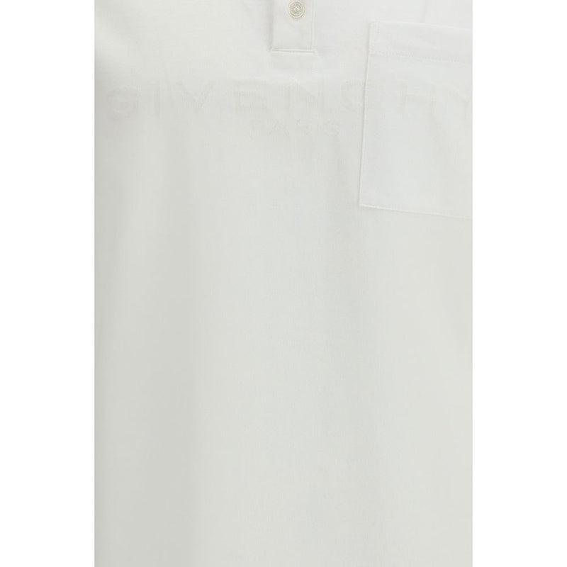 Givenchy White Cotton Polo Shirt - Luxurious Casual Elegance