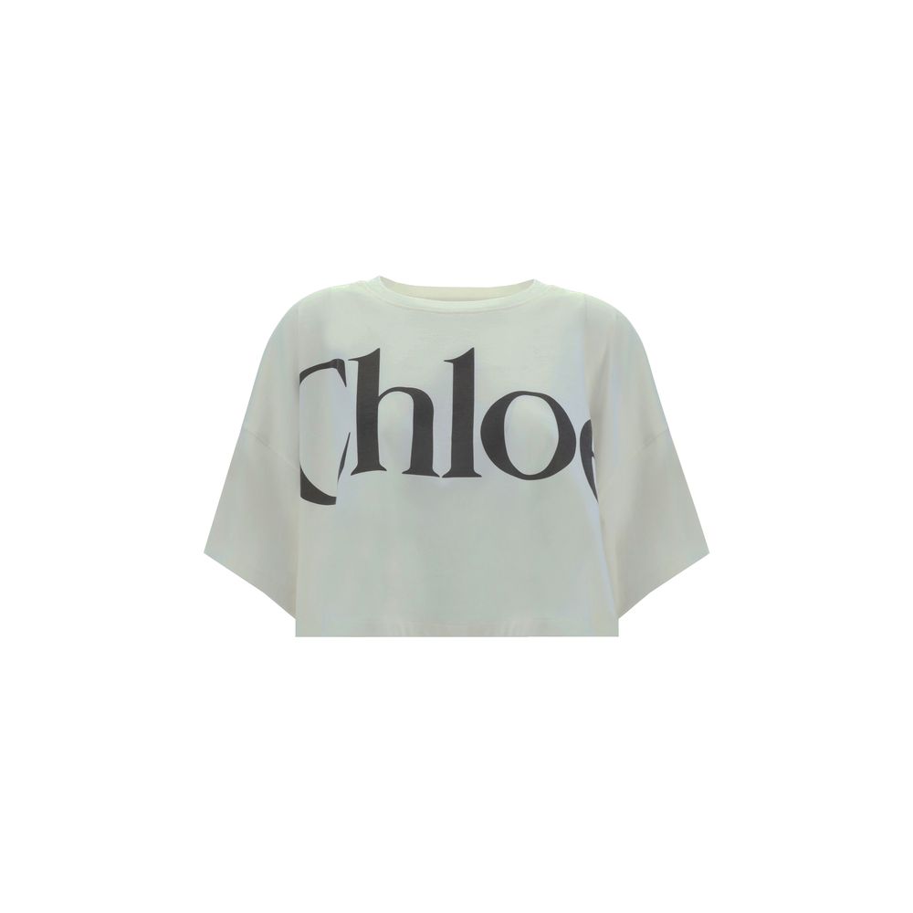 Chloé White Cotton T-Shirt - Modern Casual Elegance