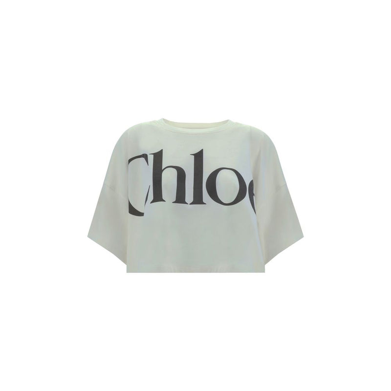 Chloé White Cotton T-Shirt - Modern Casual Elegance