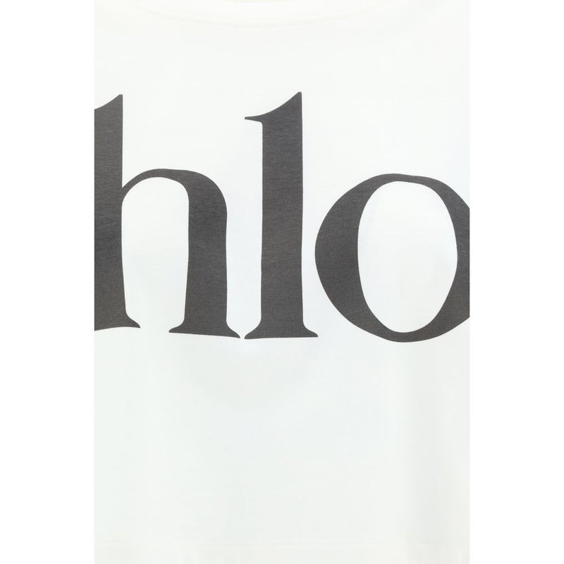 Chloé White Cotton T-Shirt - Modern Casual Elegance
