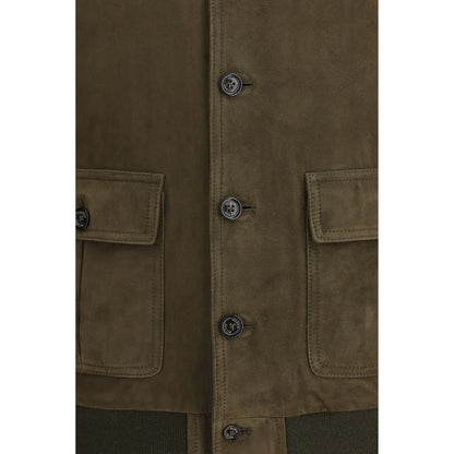 Bomber Bos Taurus en cuir de veau marron Valstar