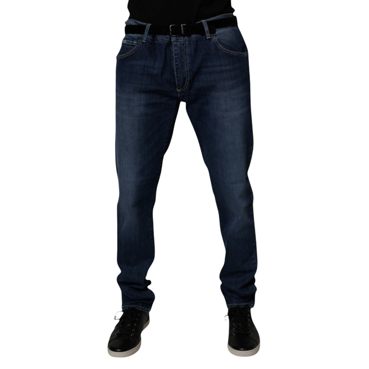 Jean skinny en coton stretch bleu délavé Dolce &amp; Gabbana