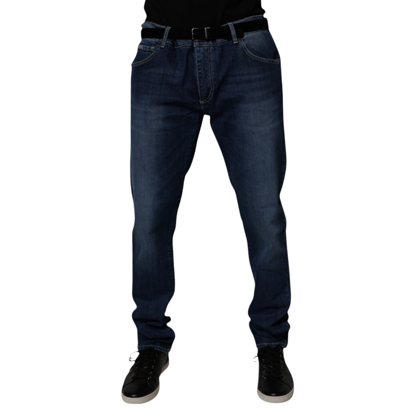 Jean skinny en coton stretch bleu délavé Dolce &amp; Gabbana