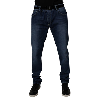Jean skinny en coton stretch bleu délavé Dolce &amp; Gabbana