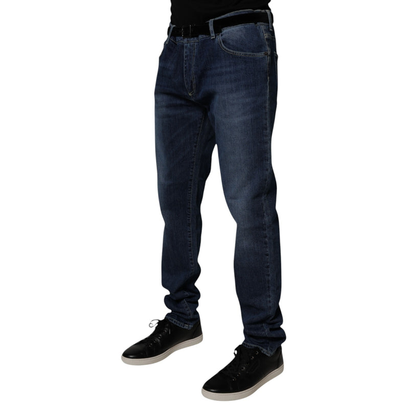 Jean skinny en coton stretch bleu délavé Dolce &amp; Gabbana