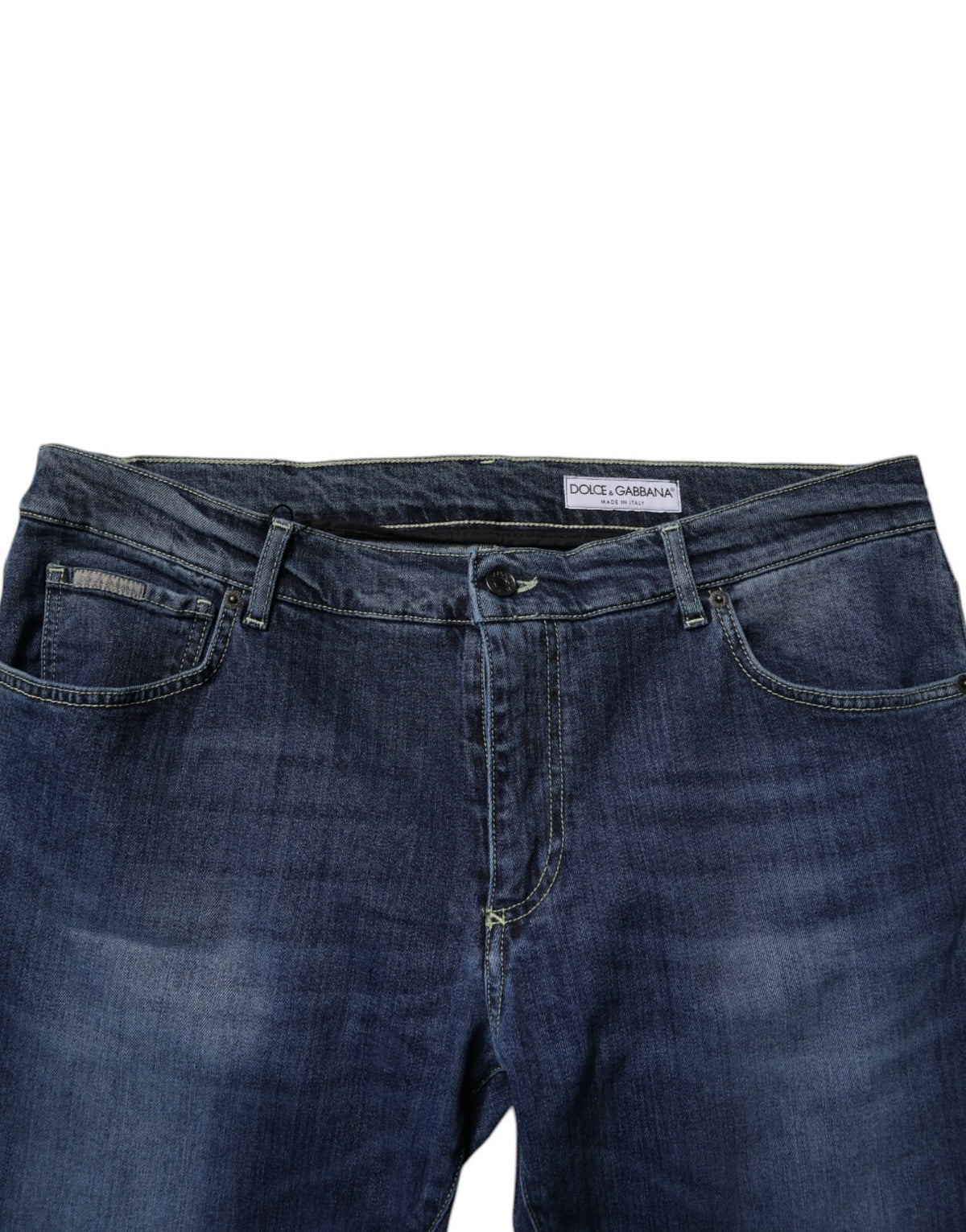 Jean skinny en coton stretch bleu délavé Dolce &amp; Gabbana