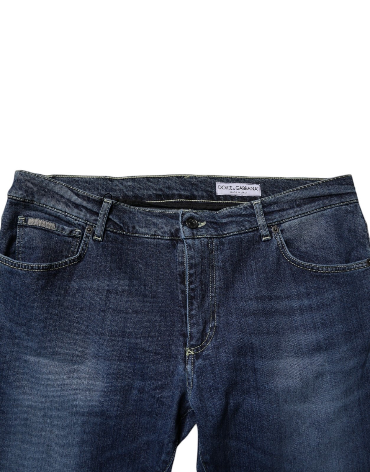 Jean skinny en coton stretch bleu délavé Dolce &amp; Gabbana