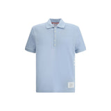 Thom Browne Light Blue Cotton Polo Shirt - Élégance et Confort